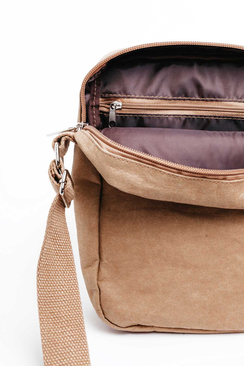 Crossbody - Brown | Eco Friendly Vegan Flight Bag by Kula | Sustainable Materials, Black